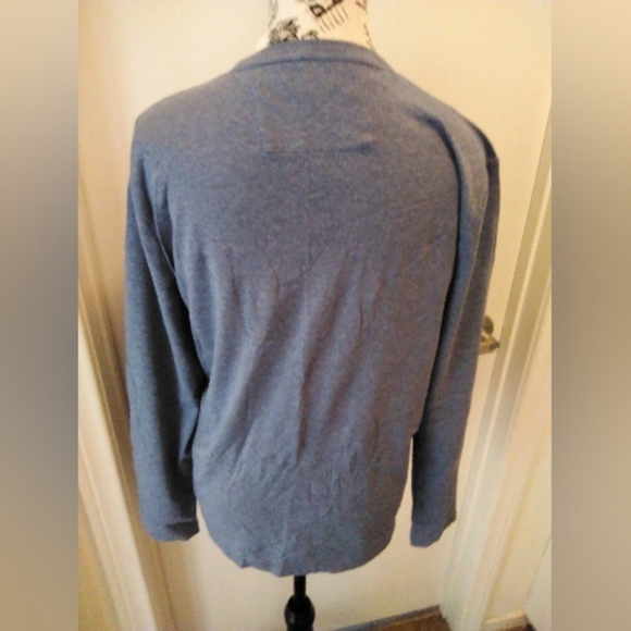 Banana Republic Luxury Touch Heather Blue Long Sleeve top - Picture 3 of 3
